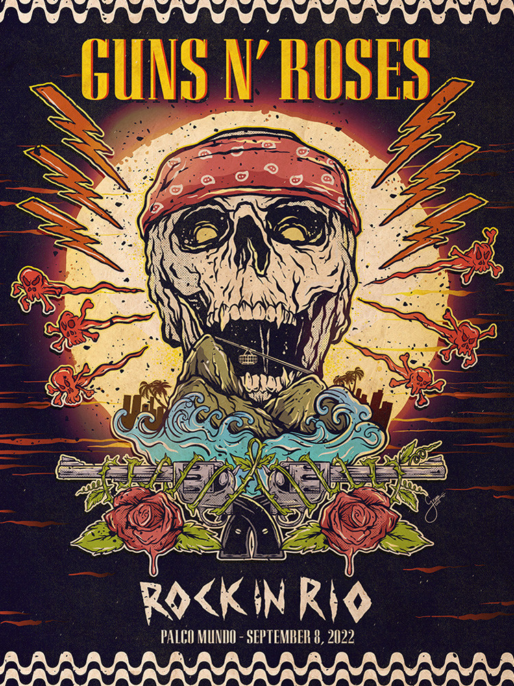 Guns N' Roses Rock in Rio Rio de Janeiro 22 Silva | PosterDrops.com